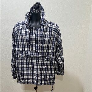 PARIS SPORT CLUB Plaid Hooded Pullover